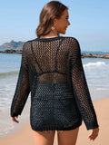 Openwork Dropped Shoulder Cover Up - Trendsi - Flyclothing LLC