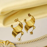 18K Gold-Plated Stud Earrings - Trendsi - Flyclothing LLC