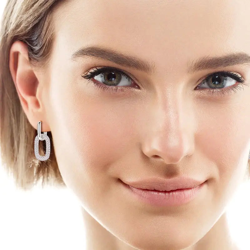 2.16 Carat Moissanite 925 Sterling Silver Earrings - Trendsi - Flyclothing LLC