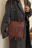 Suede Fringe Shoulder Bag - Trendsi - Flyclothing LLC