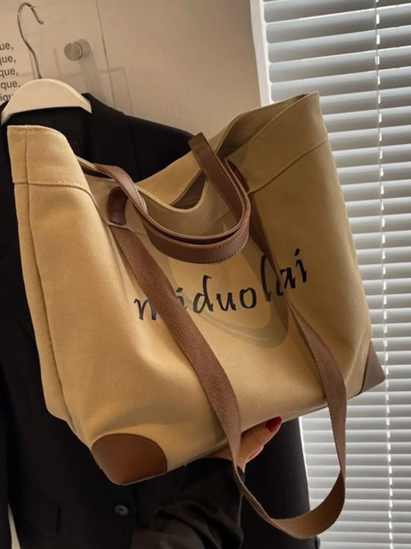 Casual Canvas Handbag - Trendsi - Flyclothing LLC