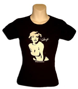 Marilyn Black White Baby Tee - Marilyn Monroe - Flyclothing LLC