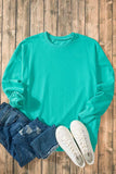 High-Low Round Neck Long Sleeve Sweatshirt - Trendsi - Flyclothing LLC