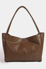 Fame Faux Leather Tote Bag - Trendsi
