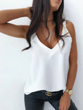 V-Neck Wide Strap Cami - Trendsi