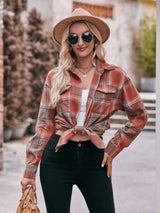Plaid Button-Down Long Sleeve Shirt - Trendsi - Flyclothing LLC