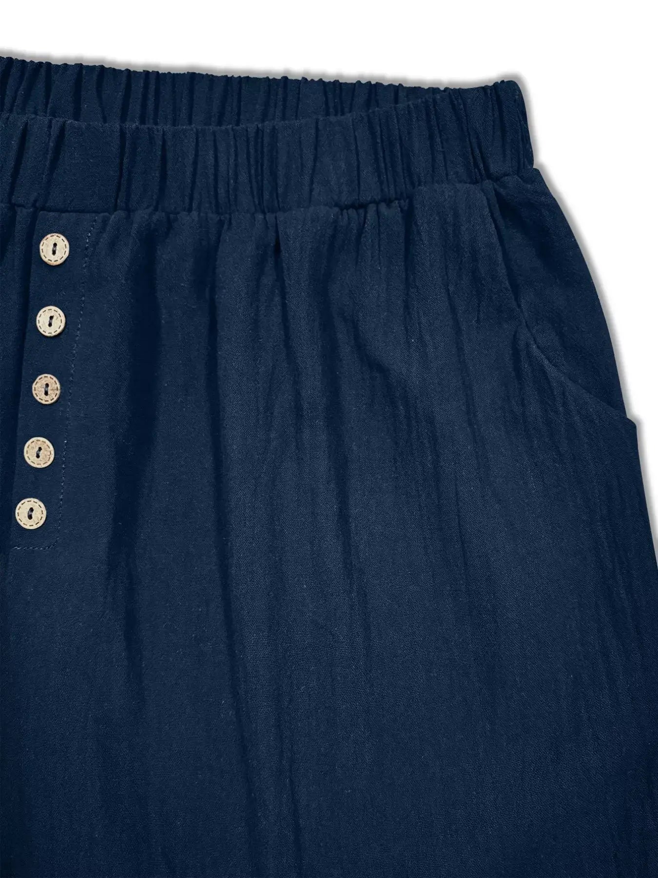Plus Size Elastic Waist Casual Shorts - Trendsi - Flyclothing LLC