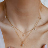 Double Layered Pendant Necklace - Trendsi - Flyclothing LLC