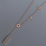 Titanium Steel Letter Necklace - Trendsi - Flyclothing LLC