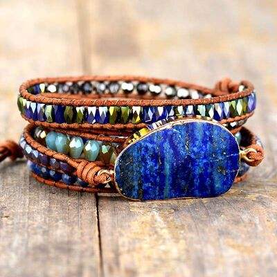 Lapis Lazuli Layered Bracelet - Trendsi - Flyclothing LLC