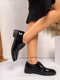 Point Toe Lace Up Loafers - Trendsi - Flyclothing LLC