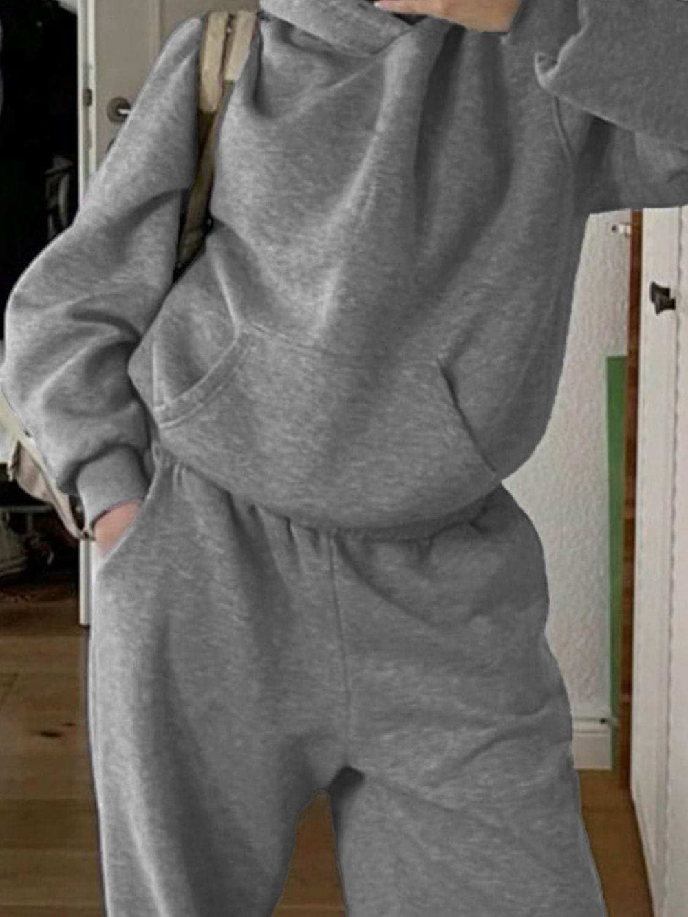 Devine Long Sleeve Hooded Jumpsuit with Pockets - Trendsi - Flyclothing LLC