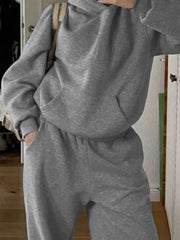 Devine Long Sleeve Hooded Jumpsuit with Pockets - Trendsi