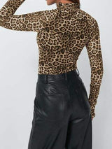 Lovelet Mock Neck Long Sleeve Top - Trendsi - Flyclothing LLC