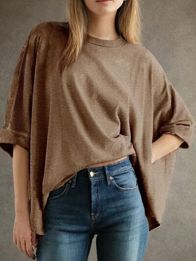 Lovelet Round Neck Half Sleeve T-Shirt - Trendsi