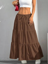 Flowy Tiered Maxi Skirt - Trendsi - Flyclothing LLC