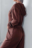 Full Size Drawstring Long Sleeve Jumpsuit - Trendsi - Flyclothing LLC