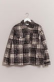 HYFVE Plaid Button Up Boucle Jacket - Trendsi