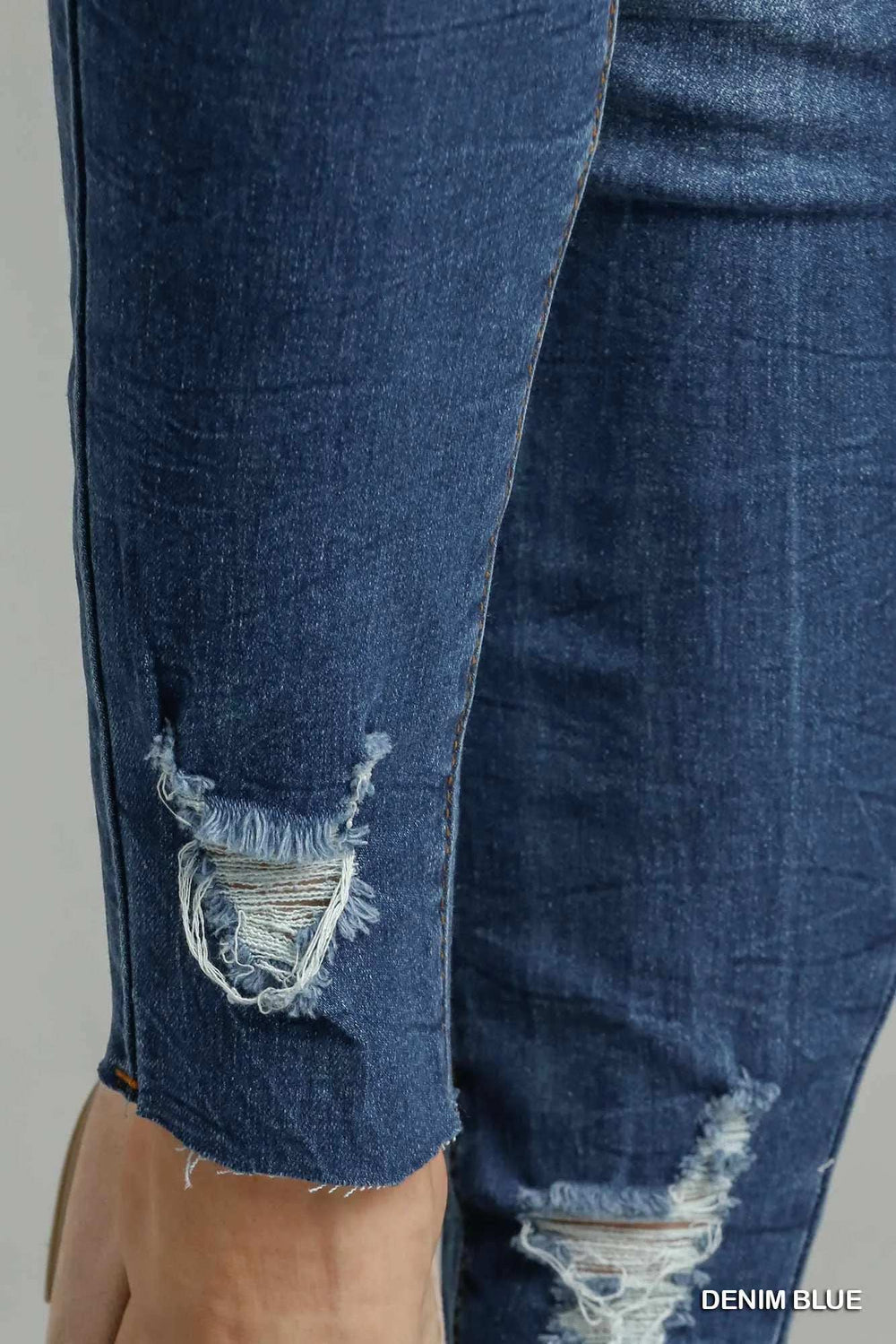 Umgee Distressed Skinny Jeans with Pockets - Trendsi - Flyclothing LLC