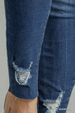 Umgee Distressed Skinny Jeans with Pockets - Trendsi - Flyclothing LLC
