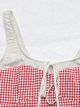 Perfee Contrast Plaid Square Neck Tank - Trendsi - Flyclothing LLC