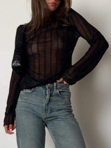 Round Neck Long Sleeve T-Shirt - Trendsi - Flyclothing LLC