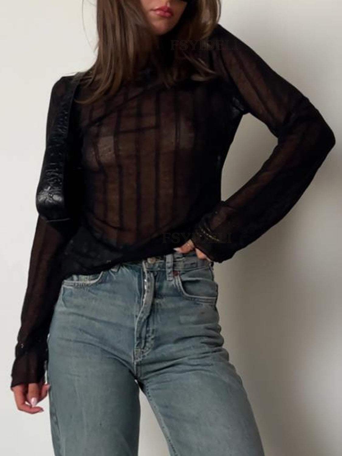 Round Neck Long Sleeve T-Shirt - Trendsi - Flyclothing LLC