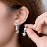 4 Carat Moissanite 925 Sterling Silver Earrings - Trendsi - Flyclothing LLC