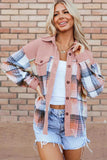 Plaid Button Up Long Sleeve Shacket - Trendsi - Flyclothing LLC