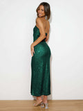 Sequin Cutout Tube Dress - Trendsi - Flyclothing LLC