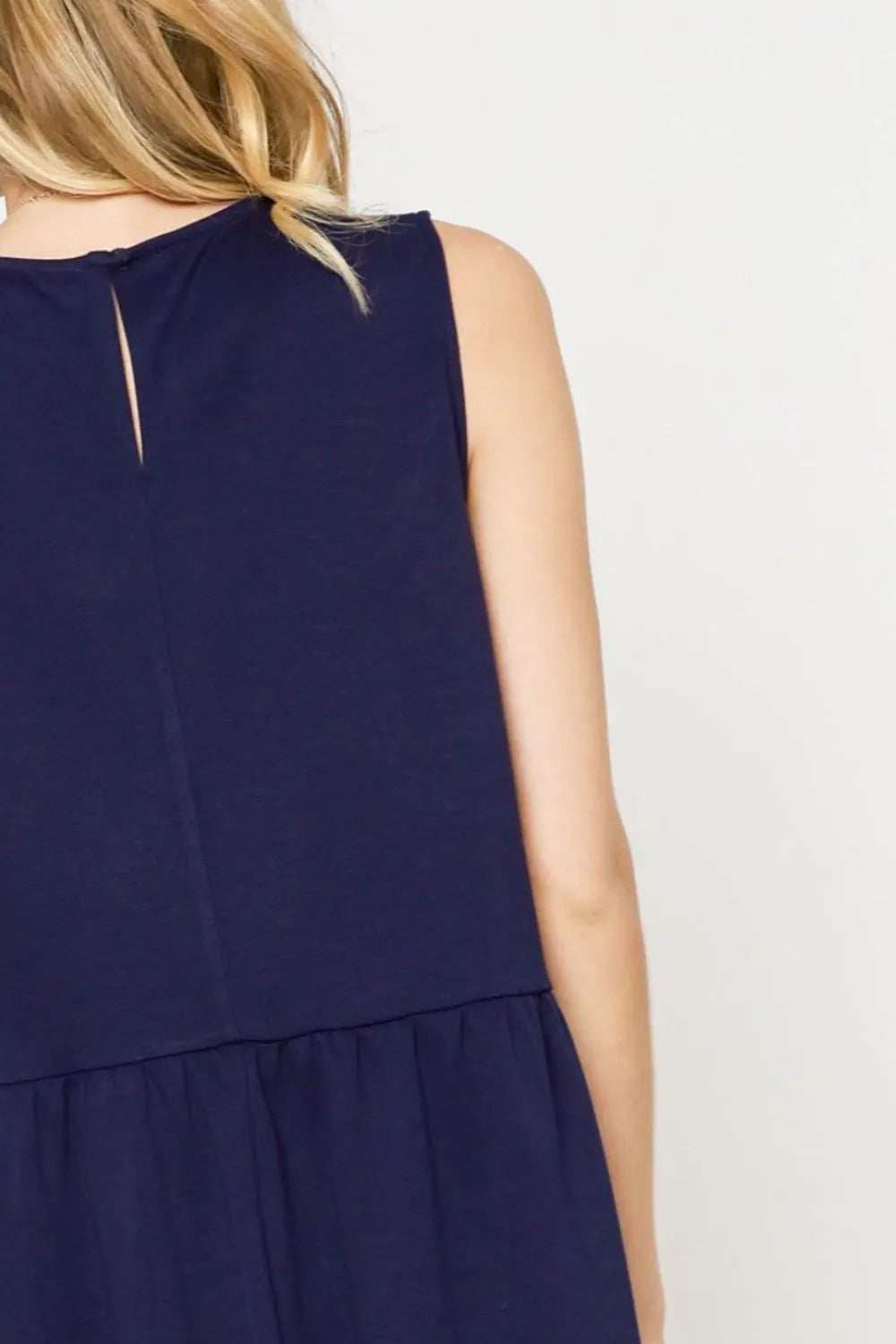 Umgee Round Neck Sleeveless Tank Dress with Pockets - Trendsi - Flyclothing LLC
