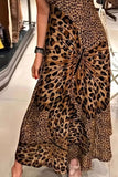 Butterfly Leopard Maxi Cami Dress - Trendsi