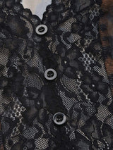 Perfee Leopard V-Neck Lace Bodysuit - Trendsi - Flyclothing LLC