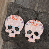 Alloy Hook Wooden Skeleton Earrings - Trendsi