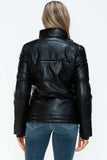 YMI Pocketed Zip Up Turtleneck Puffer Jacket - Trendsi - Flyclothing LLC