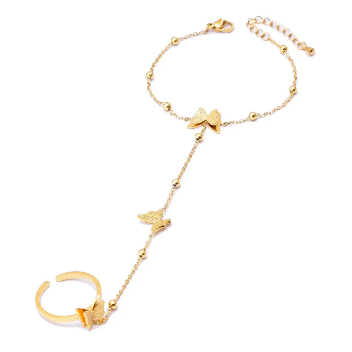 Butterfly Charm Finger Bracelet - Trendsi - Flyclothing LLC