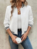 Zip Up Long Sleeve Jacket - Trendsi