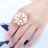Pearl Cluster Ring - Trendsi - Flyclothing LLC