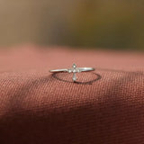 925 Sterling Silver Zircon Cross Ring - Trendsi - Flyclothing LLC