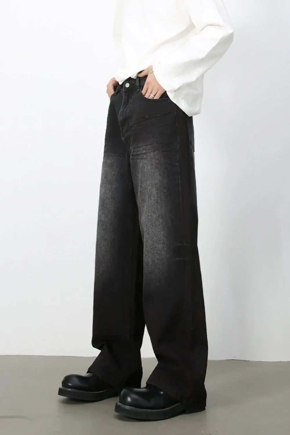 Men's Loose Fit Jeans with Pockets - Trendsi - Flyclothing LLC