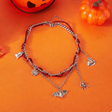 Halloween Double Layered Pendant Necklace - Trendsi - Flyclothing LLC