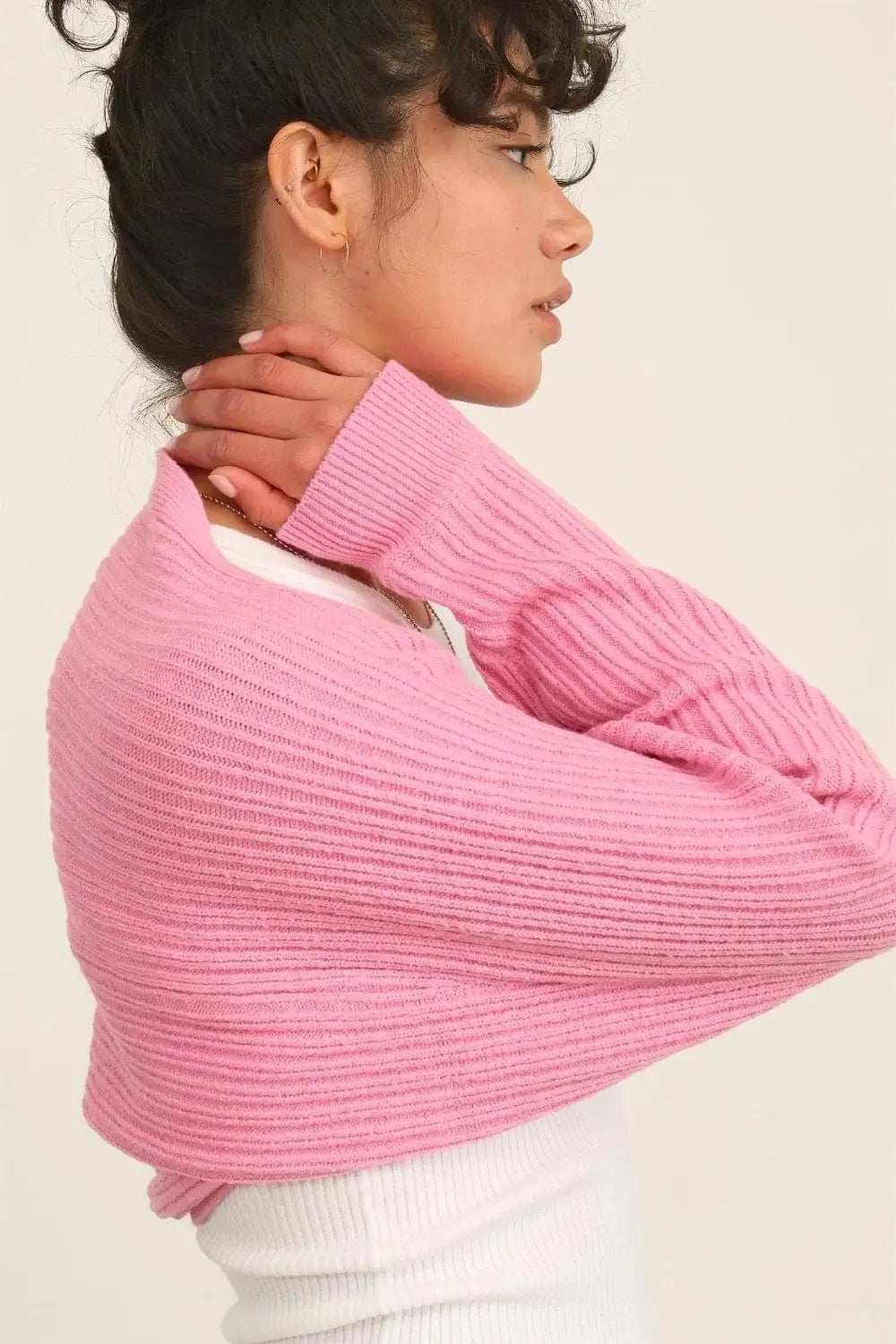 HYFVE Ribbed Knit Bolero Cardigan - Trendsi - Flyclothing LLC