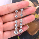 4 Carat Moissanite 925 Sterling Silver Earrings - Trendsi - Flyclothing LLC