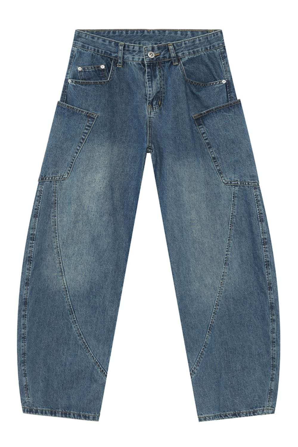 Mid Rise Waist Jeans with Pockets - Trendsi - Flyclothing LLC