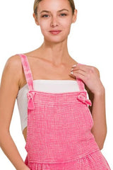 Zenana Woven Double Gauze Acid Washed Romper - Trendsi - Flyclothing LLC