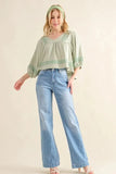 And The Why Lace Detailed V Neck Blouse Top - Trendsi