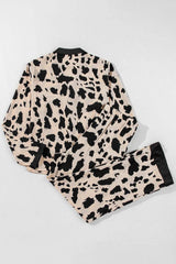 Button Up Long Sleeve Top and Pants Lounge Set - Trendsi - Flyclothing LLC