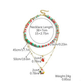 Colorful Christmas Charm Layered Necklace - Trendsi - Flyclothing LLC