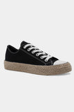 Beast Fashion Lace Up Woven Espadrille Sole Sneakers - Trendsi
