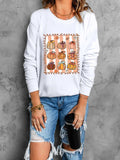 Pumpkin Graphic Round Neck Sweatshirt - Trendsi - Flyclothing LLC